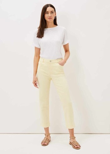 Phase Eight Ramona Straight Leg Jeans Lemon Canada | RUFKAT-072